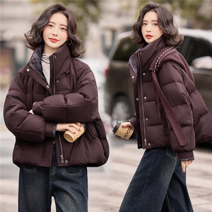 2026年冬季90白鸭绒羽绒服保暖常规有帽可拆厚款韩版网红通勤简约图片