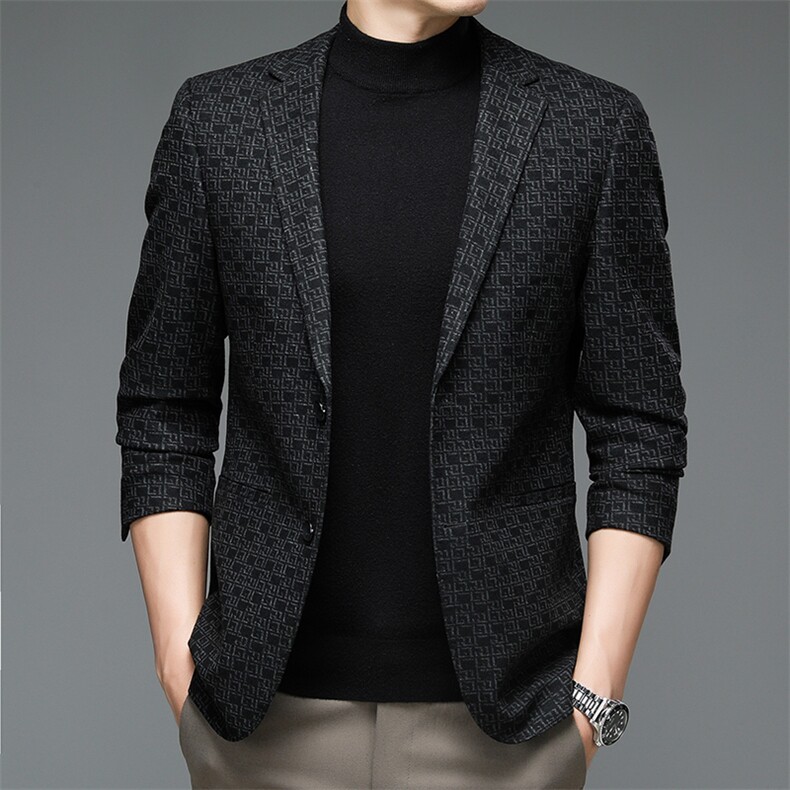 西服男单件休闲外套2023新款春秋爸爸装春季中青年男士西装单西，男装西服，电商B212（原钱塘6029）