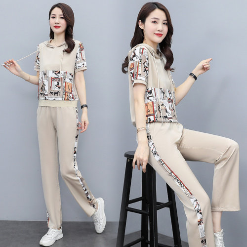 长袖运动卫衣套装女春季2025新款小个子气质显瘦休闲裤两件套洋气,女装套装/套裙,奕薇雅