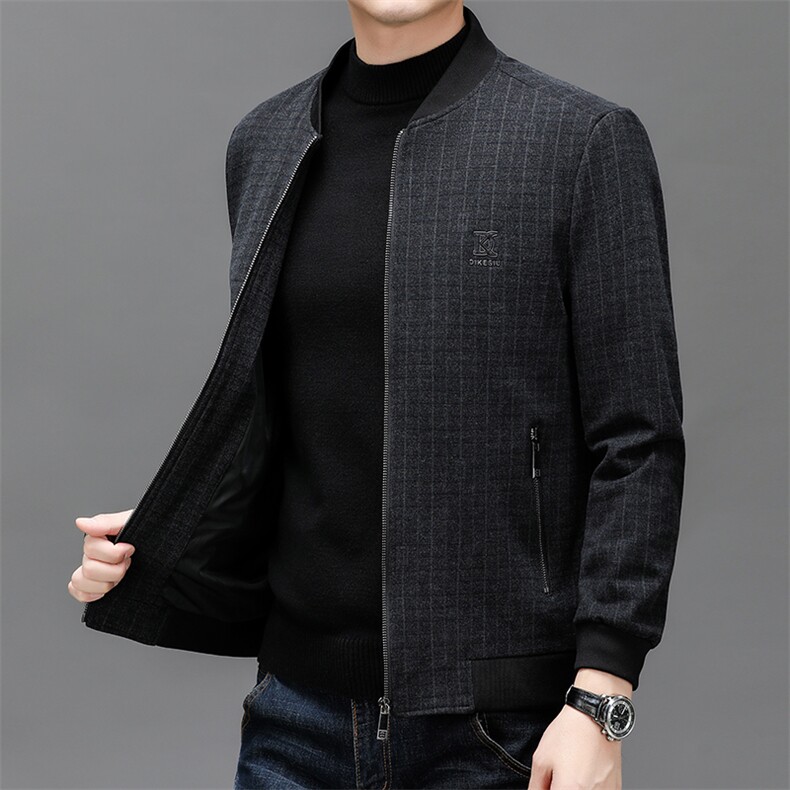 AH23348钱塘2020-3秋冬新款男士棒球领呢子夹克商务休闲外套P92,男装夹克,钱塘207-3