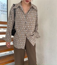 现货，秋季港风碎花衬衣，其它，YEAXIU(6F)