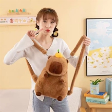 佳旺毛绒玩具1 现货卡皮巴拉网红橘子水豚双肩包