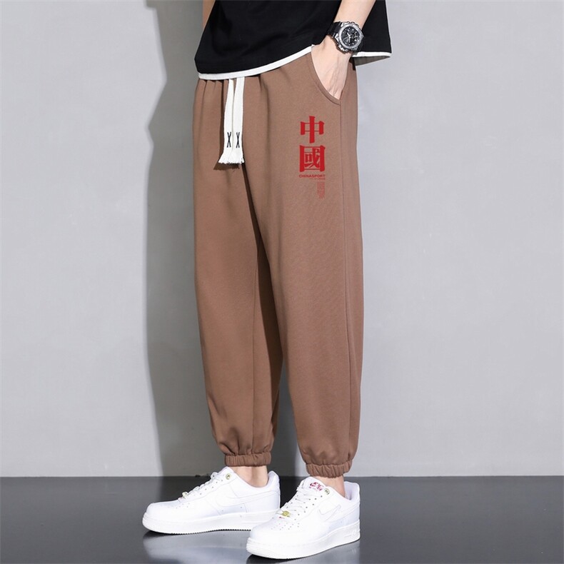 夏季新款青少年潮流男士印花休闲直筒九分裤1210-2-K911-P15,男装休闲裤,星座1816-2（原1210–2）