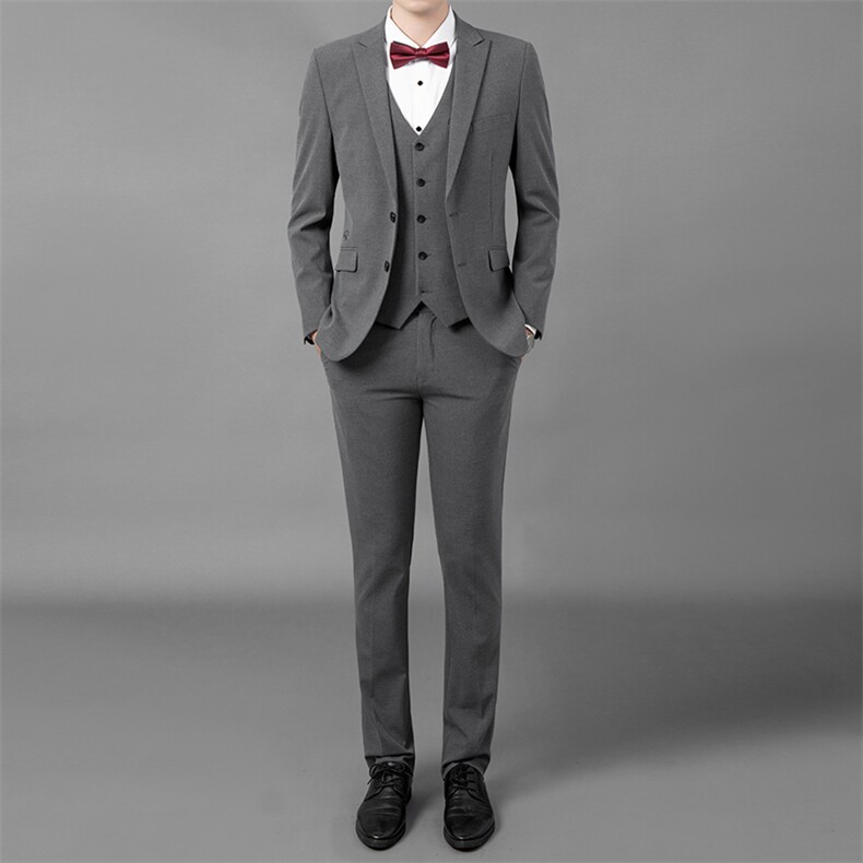 西服三件套套装男士商务帅气英伦风中青年正装外套ASD17211-P375，男装西服套装，电商B212（原钱塘6029）