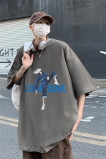 B239-1102-P25立体感人像印花夏季重磅落肩袖短袖T恤男美式，男装T恤，星座514-2(原B239)