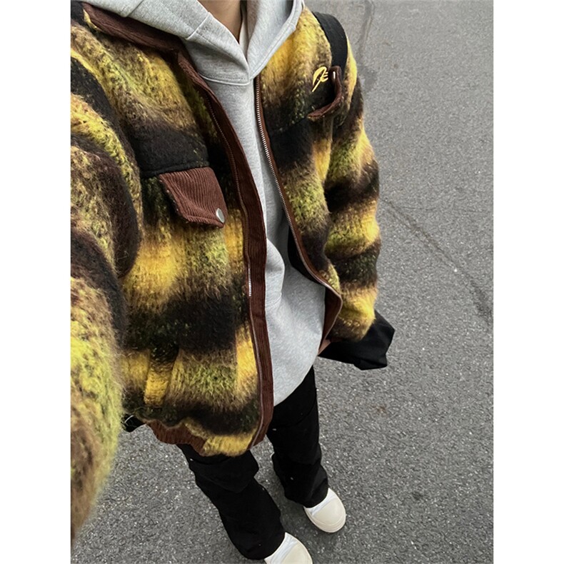 自家图不拿货cleanfit外套男毛呢撞色呢料夹克MJK01-P105图片