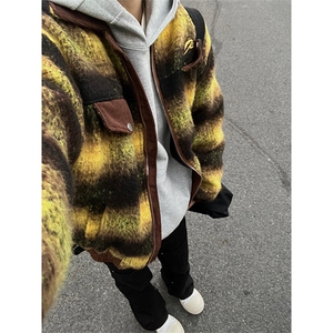 自家图不拿货cleanfit外套男毛呢撞色呢料夹克MJK01-P105图片