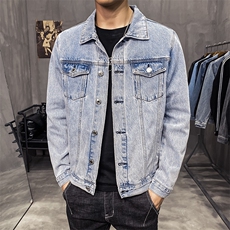 店主风牛仔外套男士韩版潮流春秋上衣服工装休闲夹克秋装9155，男装夹克，电商A318