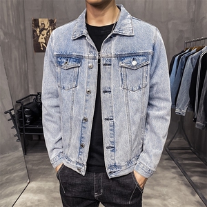 店主风牛仔外套男士韩版潮流春秋上衣服工装休闲夹克秋装9155图片