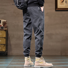 冬季新款男生加绒加厚休闲裤男士修身小脚裤束脚裤K6650加绒-p60，男装卫衣，星座224-1