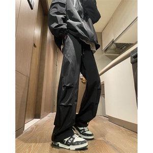 抖音品质春季新款潮流百搭褶皱宽松冲锋裤B315-K24031-p50控68图片