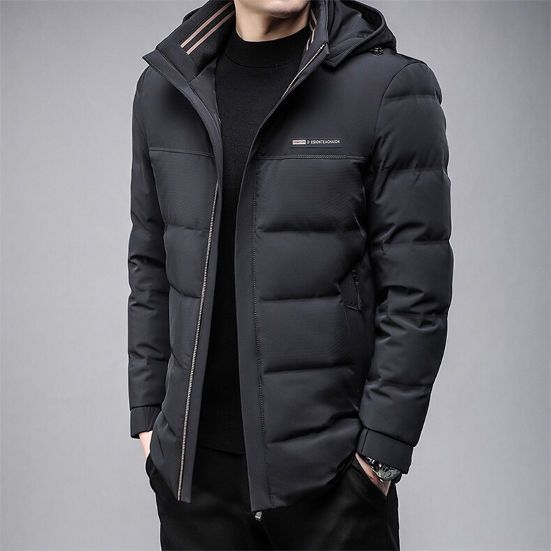 B8961锦氨精品面料鸭绒90绒子含量帽子可脱卸男士羽绒服主推款,男装羽绒服,钱塘207-3