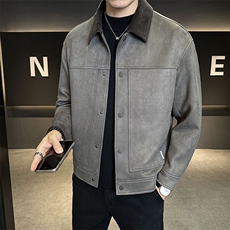 新款数据款2025秋季新款麂皮绒夹克外套男240-JK8069-P145，男装夹克，电商B240
