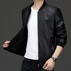 新款皮衣皮夹克PU潮男必309B-3-6822-P33，男装夹克，星座1409-3