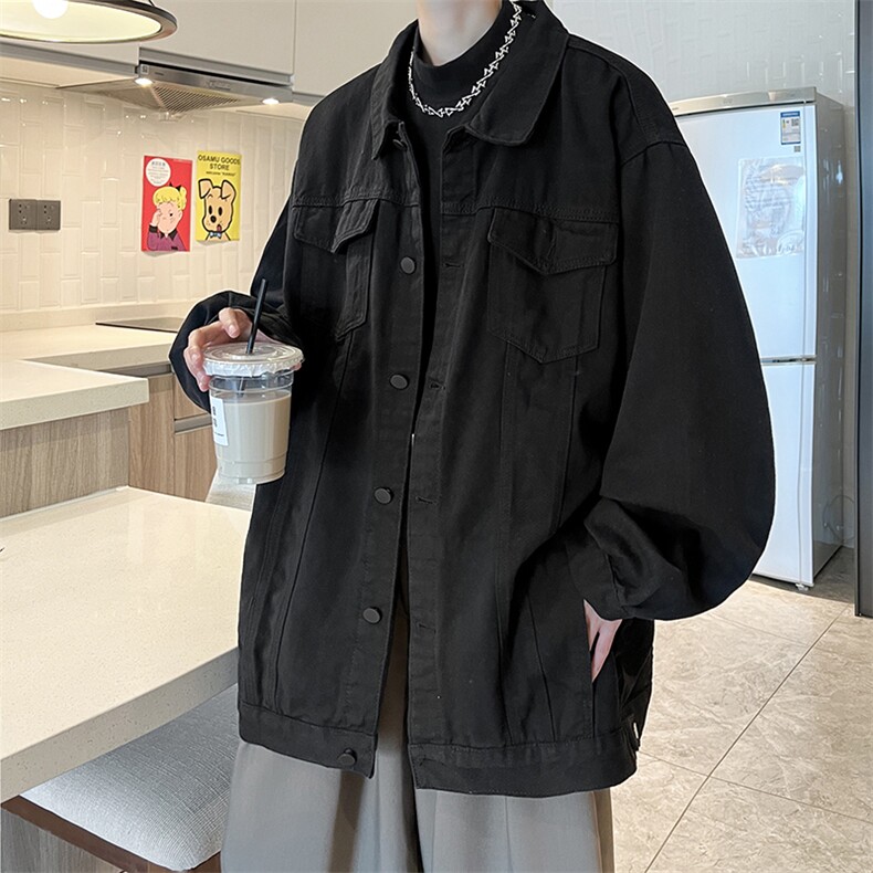 牛仔夹克男大码牛仔外套男茄克NJ77379-P60,男装夹克,电商A040