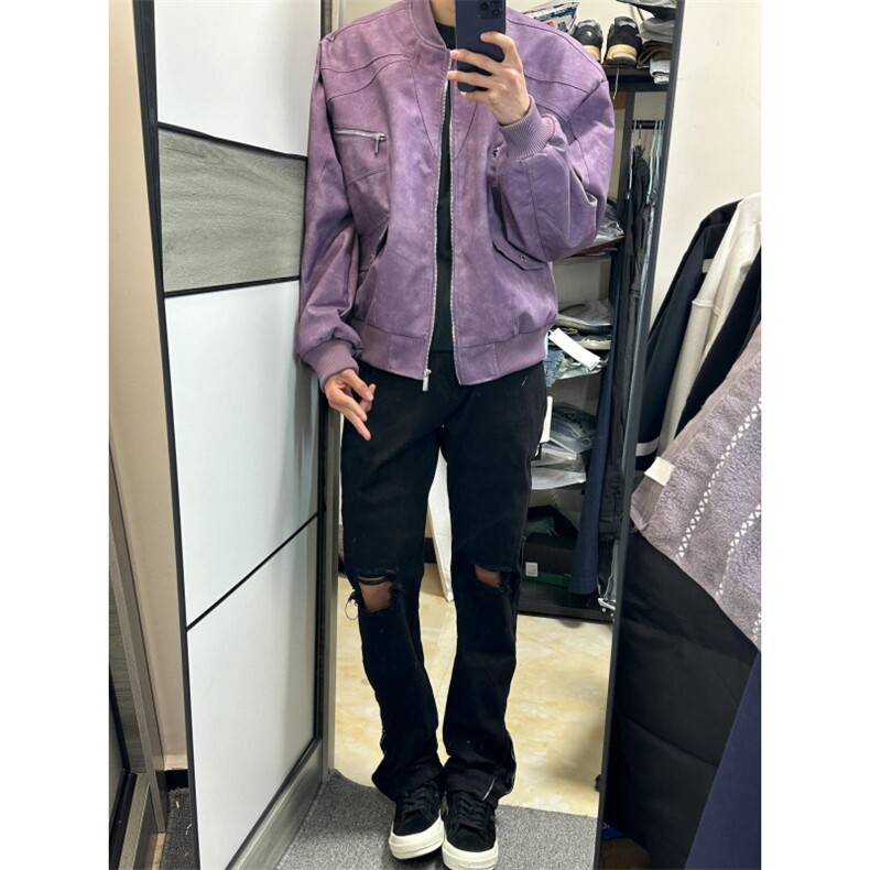 网络图现货!夹克高级设计感小众棒球服痞帅机车赛车服R3326-P90,男装夹克,星座1005-6