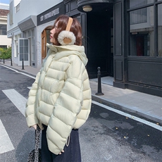 设计感羽绒服女2025新款冬季超好看独特流行爆款宽松白鸭绒外套潮，女装羽绒服，2D012
