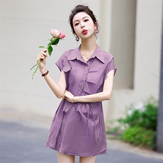 天丝衬衫短裤套装女夏季2024新款小个子高级感时尚洋气时髦两件套，女装套装/套裙，韩美纤衣