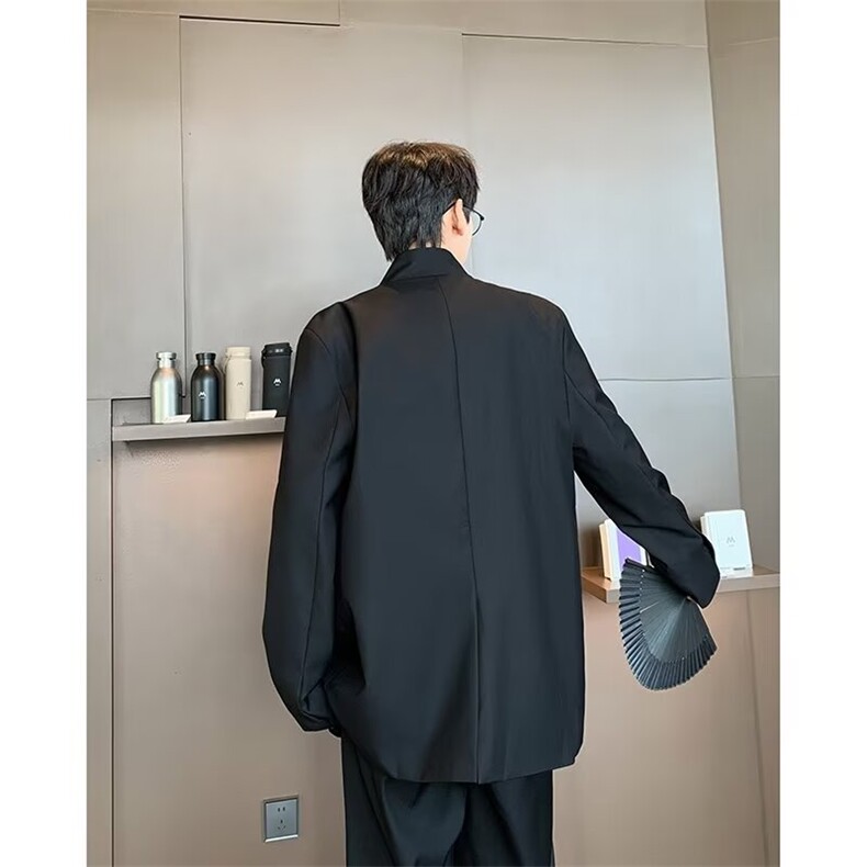 秋季新款时尚新中式西装垫肩外套X8158P55,男装西服套装,星座1116-2