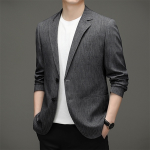 秋季新款西装男西服简约外套西服商务休闲小西装单西图片