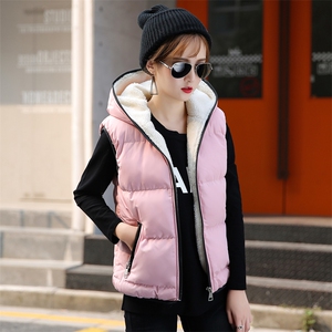 2020年冬季 短款 拼接 马夹 纯色 连帽 拉链 时尚 修身 宽松 无袖,女装马夹,凯瑟曼