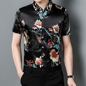 F2296-3男式2023年夏季新款衬衫男短袖休闲衬衣P51图片