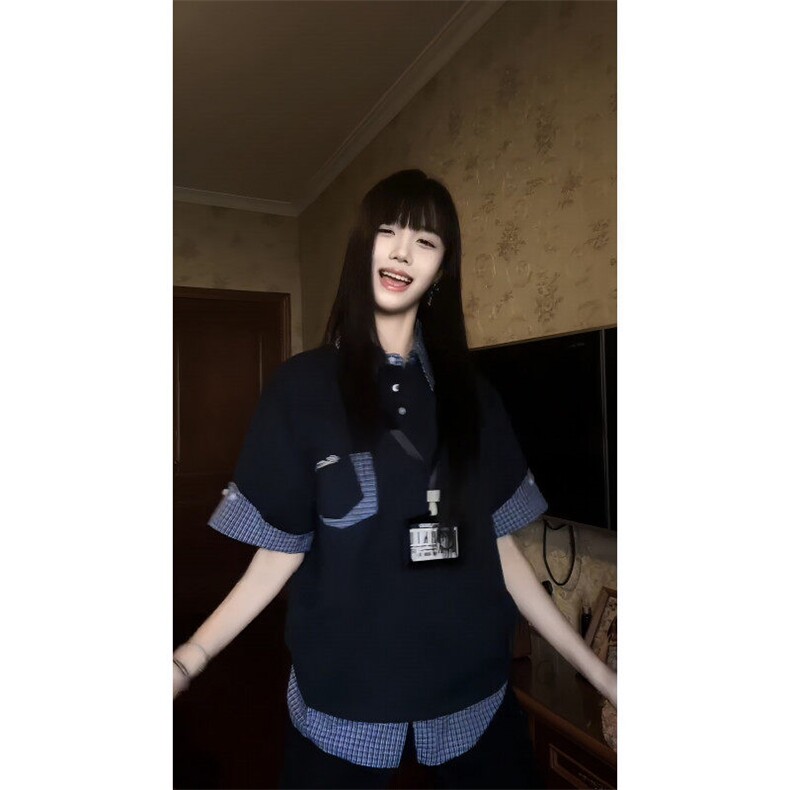 【有货】BK905CC-特P38假两件拼接polo衫短袖T恤男女,男装T恤,星座1007（原301D）