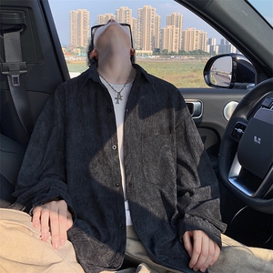 衬衫男秋季新款港风宽松大码扎染肌理感长袖衬衣CS7012-P38图片