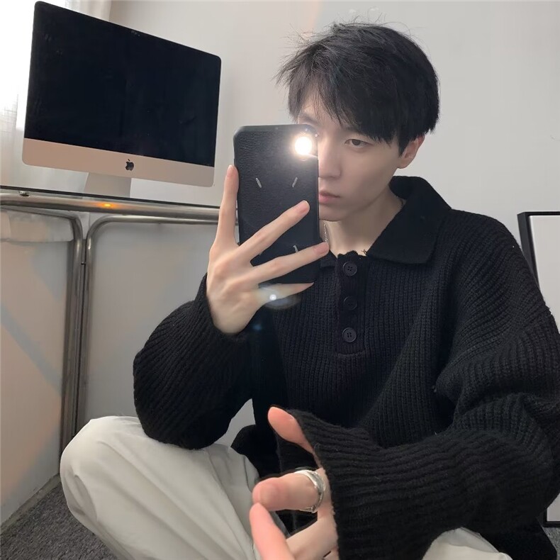 美式毛衣男慵懒风休闲针织衫U08 P53图片