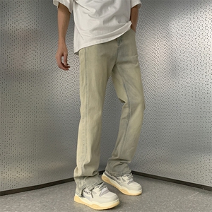 阔腿牛仔裤2025早春新款男复古高腰宽松修身直筒裤子YD754-P50图片