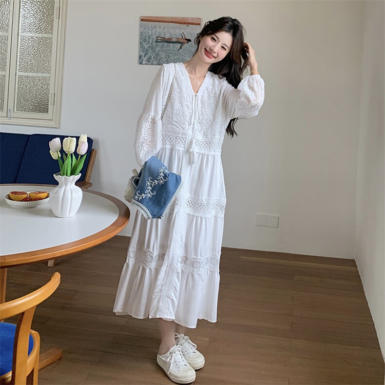 现货D078-T1921-P185K268重工拼接连衣裙+刺绣牛仔马甲两件套,女装套装/套裙,2D078