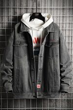 牛仔外套男复古秋款宽松潮流青年夹克上衣街头bfDF64TP85，男装夹克，电商A102
