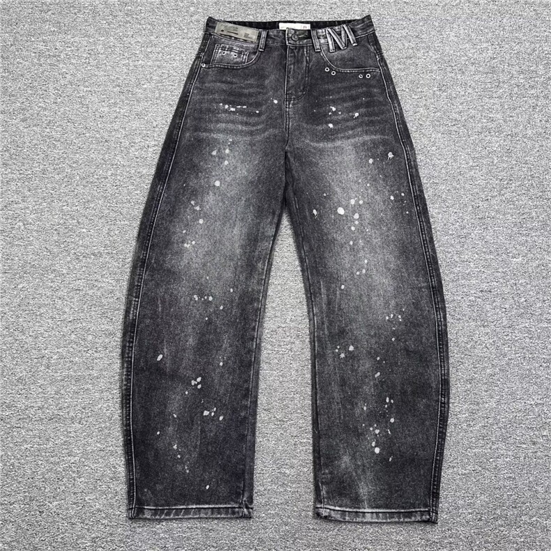 1506-1/GGK8920/P52美式泼墨涂鸦阔腿牛仔裤1，男装牛仔裤，星座1506A