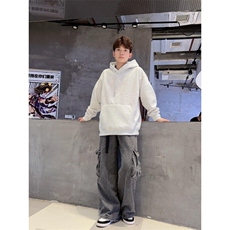 网络图现货工装牛仔裤男秋冬宽松直筒裤阔腿长裤RN15-P60，男装牛仔裤，星座1005-4