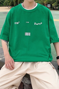 1YYDS/EMO字母图案港风情侣大码M-5XL风短袖男DT7643P25控38图片