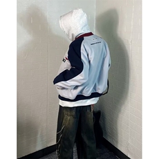 加厚夹棉慵懒风撞色小众设计感卫衣男女秋冬季chic情侣外套JYF01，女装短外套，星座1116A（原606A-3）