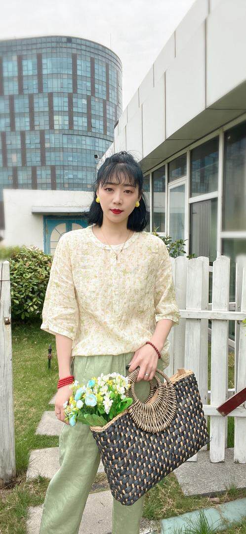 纯苎连衣裙小衫裤子裙子衬衣 时尚风 风淑女风休闲风，女装连衣裙，川哲