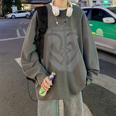 抖音供货、秋季现货舒适棉宽松重磅长袖T恤D223A-CT2325-特P28，男装T恤，电商019-1