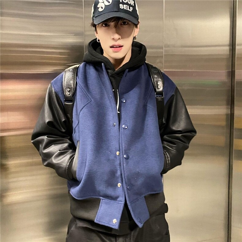 美式复古棒球服外套春秋季2025年新款超火百搭时尚情侣夹克图片
