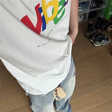 美式复古冰蓝染牛仔裤男季vibe风做旧直筒阔腿裤高街潮长裤，男装牛仔裤，星座506A