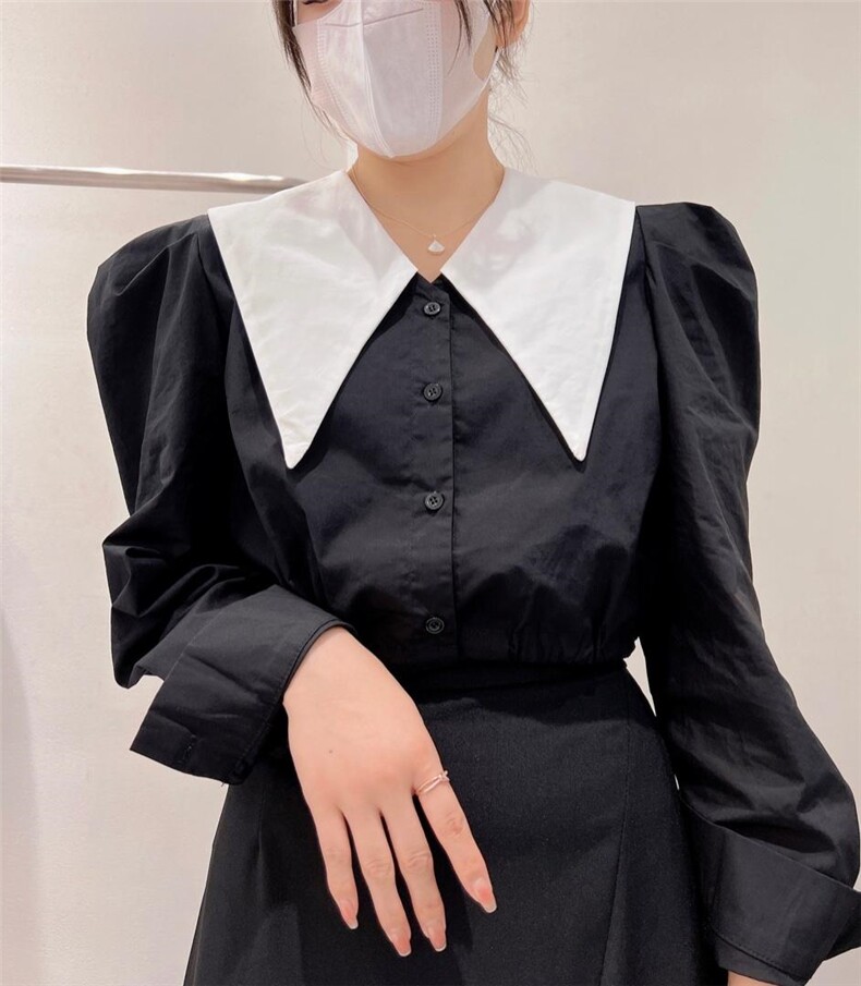 秋季韩系短款抽绳衬衣，其它，昕叶良品