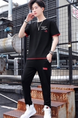 男士短袖套装夏季新款韩版短袖T恤两件套运动休闲男潮流YK610-P55，男装T恤，星座509