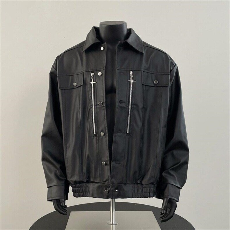 【有货】JK921LL-特P78cleanfit美式皮衣外套高级感机车服夹克,男装夹克,星座1007（原301D）