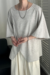 2025现货设计感亚麻短袖T恤宽松休闲棉麻透气上衣A351-AT2559-P48图片