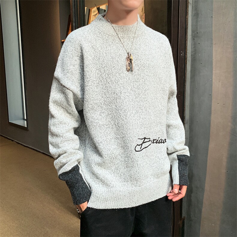 2021秋冬季毛衣男士保暖打底针织衫潮牌DS513T图片