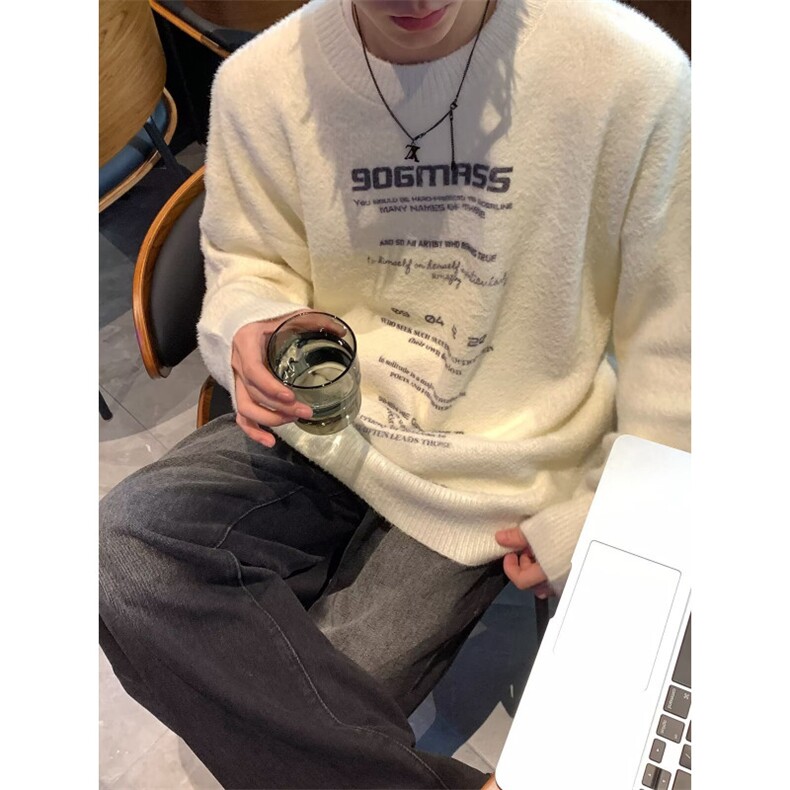 1506/QY1070/P69秋冬季套装美式复古重磅卫衣男生搭配牛仔裤,男装牛仔裤,星座1506