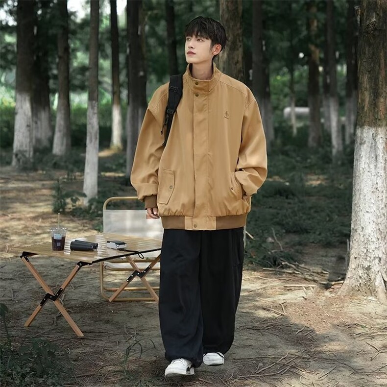 秋季翻领工装刺绣夹克外套W191P63,男装夹克,星座1116-2
