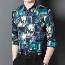 BB3959钱塘2020-2新款男士衬衫商务休闲长袖花衬衣P300，男装衬衫，钱塘207-2