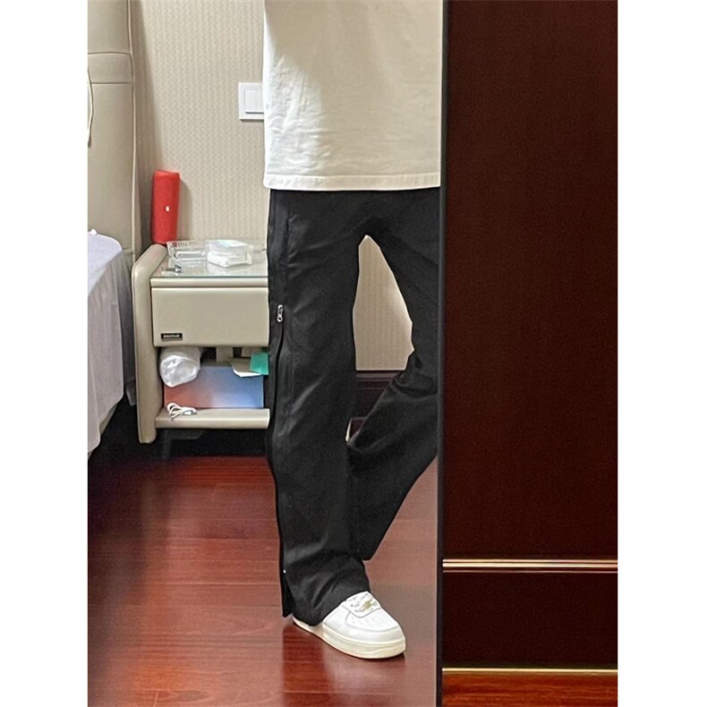 【有货】杏色双层拉链机能工装裤男户外防水冲锋裤KZN18HH-特P55,男装工装外套,星座1007（原301D）