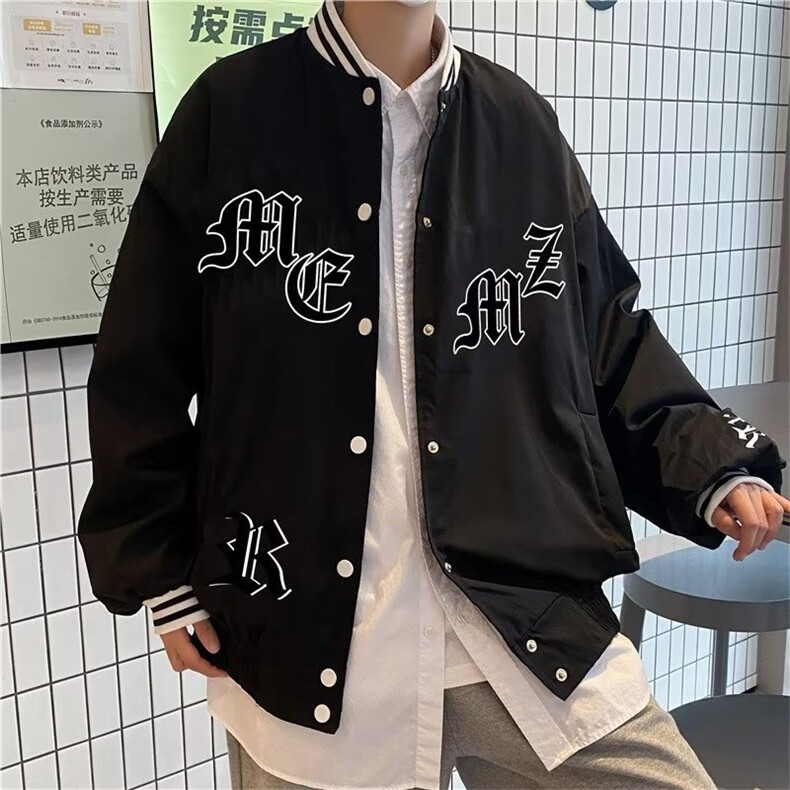 男秋季外套潮牌街头棒球服美式复古外套男J226P40,男装夹克,星座1116-2